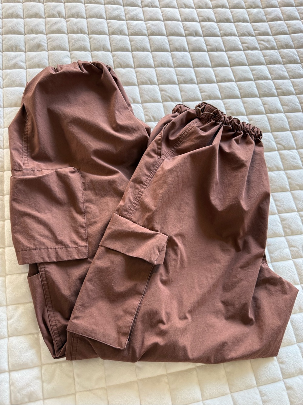 Rue21 Brown Cargo Jogger Utility Pants Elastic Waist Women’s Size Large